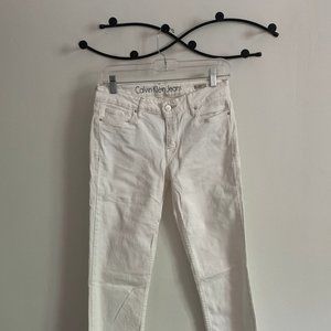 White Straight Leg Calvin Klein Jeans
